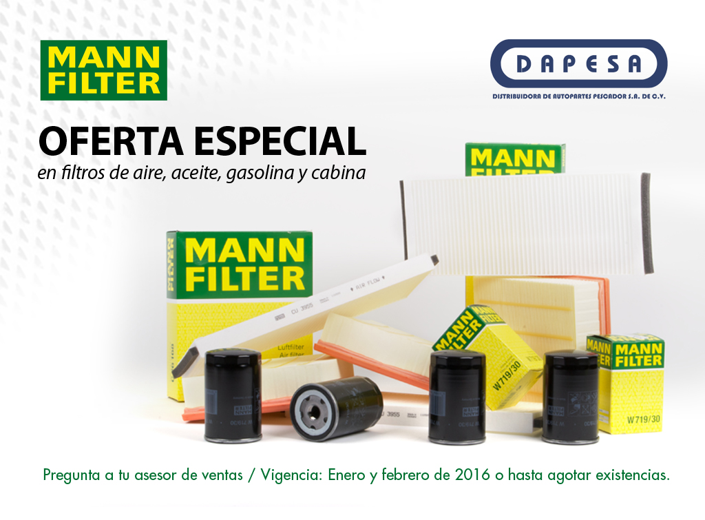 PROMO MANN FILTER | DAPESA – Distribuidora de Autopartes Pescador, S.A ...